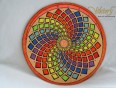 Spiral Flower - *Mandala je ročno delo, narejena in vžgana na les. *Ima UV efekt.