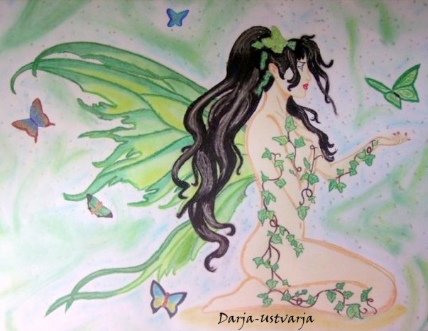 Stenska slika 'Zelena metuljčica' - 