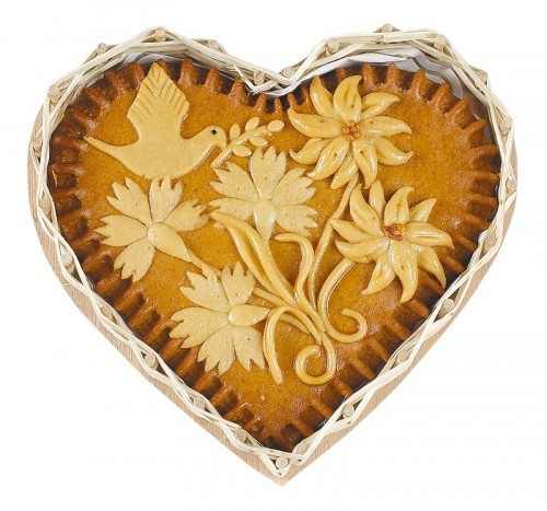 Dražgoški medeni kruhki v košarici (fi14) - Srce