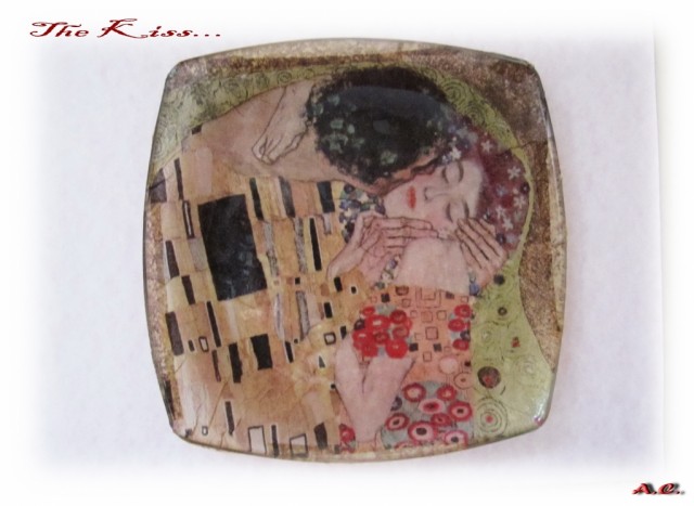 Stekleni krožnik Klimt - 