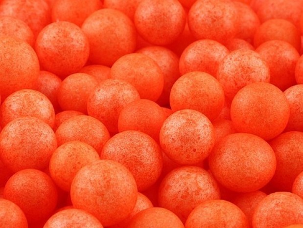 Stiropor kroglice vijola/oranžne - 