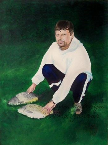 Slika - portret ribiča - 
