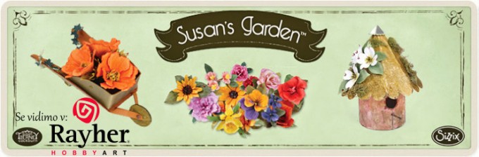 Sizzix: Predstavitev in uporaba šablon Susan`s garden - 