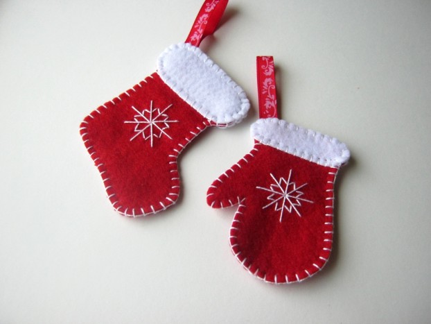 Božični okraski - copatki in rokavičke - 