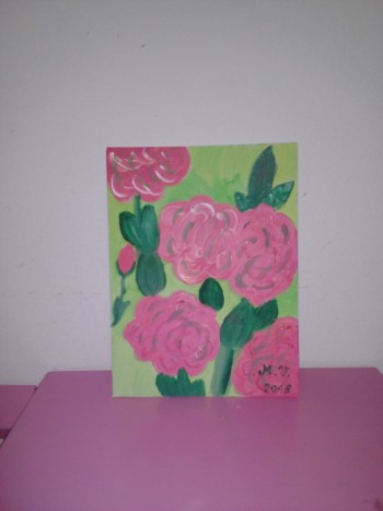 Slike na platnu - Vrtnice v roza