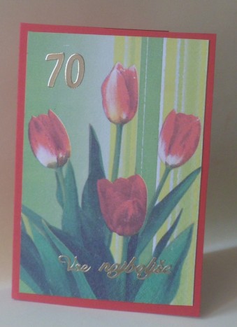 Čestitke s tulipani- servietna tehnika - 