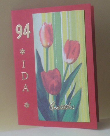 Čestitke s tulipani- servietna tehnika - 