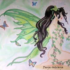 Stenska slika 'Zelena metuljčica'