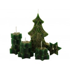 5 dišečih svečk: božične zvezdice in božično drevesce