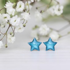 Mini uhančki, modre zvezdice