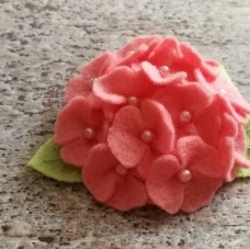 Broška roža - roza floks/hortenzija